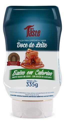 Cobertura Calda Doce De Leite 335g - Zero Açúcar Mrs Taste 