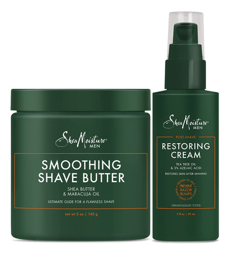 Sheamoisture Kit De Afeitado Para Barba, Mantequilla De Afe.