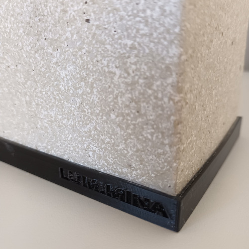 Velador Industrial Cemento Piedra Blanca Con Dimmer