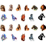 Sticker Nails Tatto Caballos 12 Planillas Herraduras, Horse