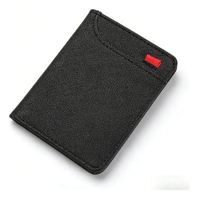Cartera Hombre Pequeña De Alta Gama, Estilo Corto, Negro Li