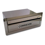 Caixa Correio Inox 304 12x32x30cm C/aba Frente Escovada