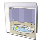 Tarjetas De Saludo 3drose Jacuzzi Baptistry, 6 X 6 , Set De 