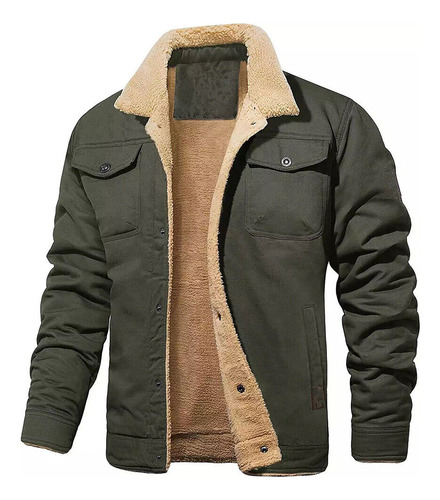 Chaqueta Acolchada Térmica De Terciopelo Para Hombre