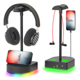 Bgmutcx Soporte De Auriculares Rgb Con Carga Usb O Concentr.