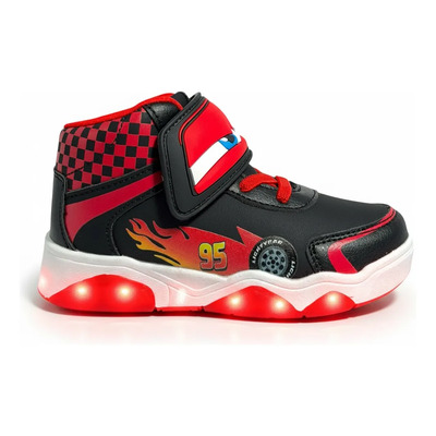 Bota Para Niño Cars Rayo Mcqueen Bubble Gummers 14-21 Brad Negro Rojo Cars 17 Mx