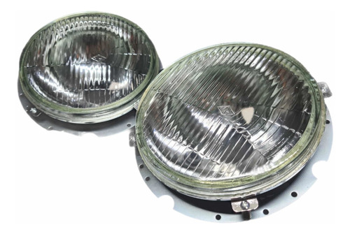 Par Faros Vocho Combi Cristal Grueso Rayado Retro  H4