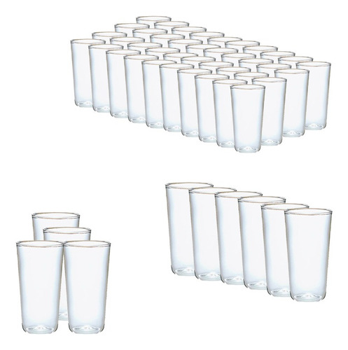 50 Set Vasos Desechables Vaso Plastico Vasos Acrilicos 300ml