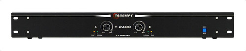 Amplificador Profissional T2400 400w Rms Receive Taramps Cor Preto Potência De Saída Rms 400 W