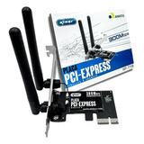 Placa Pci-espress Wirelles 300mbps Sem Fio 2 Antenas