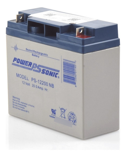 Batería Recargable Respaldo Power Sonic Agm 12 Volts 20 Ah