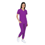 Pijama Quirurgica Jogger Antifluidos Mujer Violeta