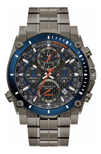 Relógio Bulova Masculino Precisionist 98b343 Aço Diver 300m