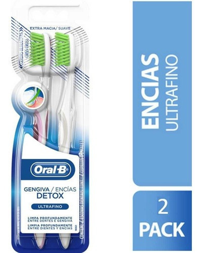 Oral B Encías Detox Extra Suave Cepillos Dentales 2 Unidades