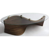 Mesa De Centro C-decor Con Ondas Alternantes De California, 