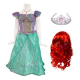 Vestido De Sirena Ariel Para Niñas Disfraz Sirenita Princesa Ariel Disfraz Del Día Del Niño 