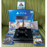 Playstation 4 Fat Completo +2 Controles Originais + 9 Jogos