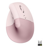 Logitech Lift Vertical, Mouse Ergonómico Avanzado, Rosado