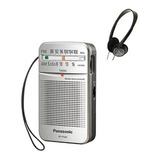 Panasonic Rf-p50 Pocket Am /fm Radio, Plateado Con
