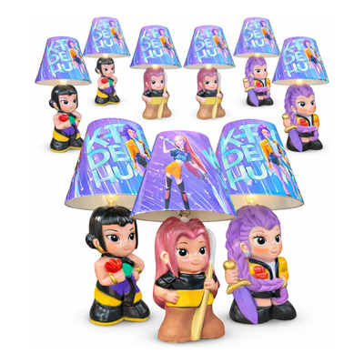 10 Centros De Mesa Kpop Guerreras Lampara Recuerdos Decorativos Demon Hunters Fiesta Infantil En Cerámica Incluye Foco Y Pantalla Para Niña K-pop | Envío gratis