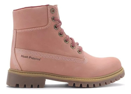 Borcegos Hush Puppies Lizary Mujer Cuero Rosa