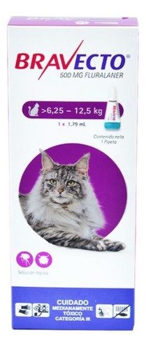 Bravecto Spot On Cat 500mg 6.2-12.5 Kg