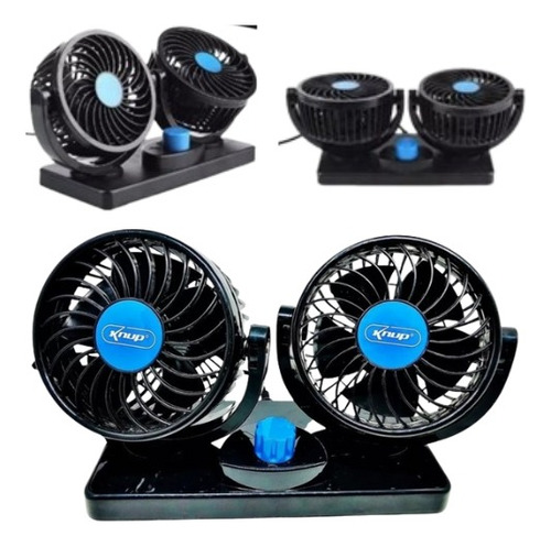 2 Ventilador Automotivo Duplo Ajustável Forte Original Knup