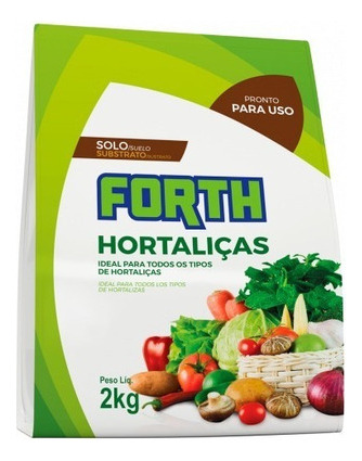 Substrato Para Hortaliças 2kg Forth Jardim Pinus Cinzas