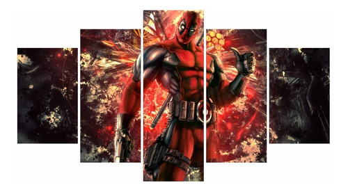 Cuadro Decorativo  Moderno Económico Deadpool 125cm Por 70cm