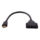 Cable Hdmi 1080p Divisor De 1 Macho A 2 Vías Hembra Tv Hd