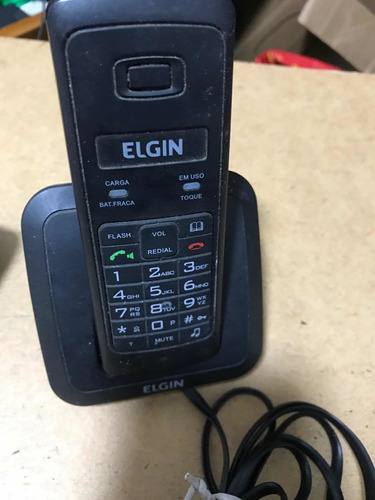 Telefone Sem Fio Elgin Tsf 3500 Usado Sem Baterias Leia Aba