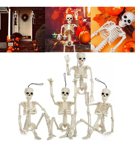 4 Piezas De Decoraciones De Halloween Con Forma De Calavera