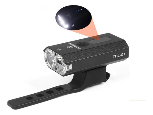 Linterna Luz Metalica Recargable Para Bicicleta Toseek Tbl01