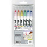 Kuretake Clean Color Dot Juego Individual 6 Colores Suaves,