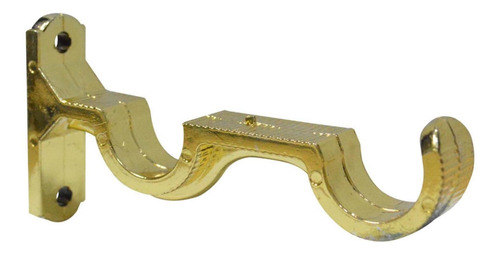 Accesorio Cortinero Soporte Muro Doble Dorado De 1/2 (060101