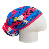 Gorro Quirúrgico Mujer + Lanyard Snoopy Y Charlie Brown