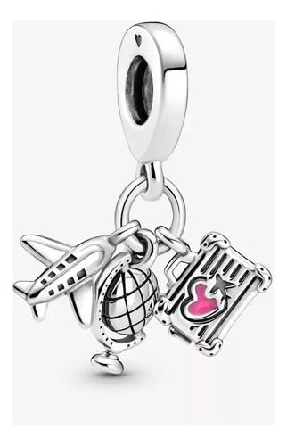 Charm Pandora Avión Globo Maleta Colgante Plata Ale S925