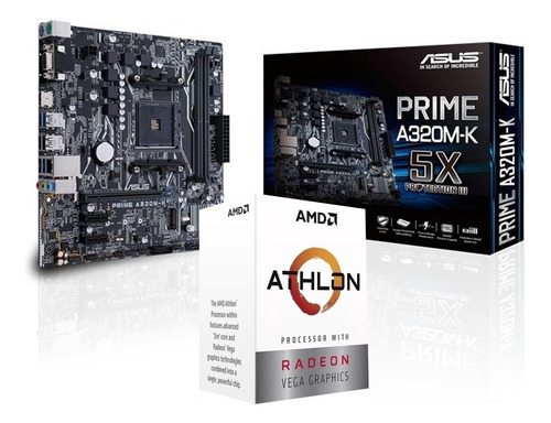 Combo Actualización Amd Athlon 3000g  + A320m Am4 