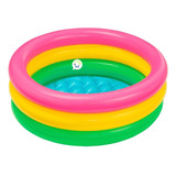 Piscina Inflable Redonda 3 Aros + Base Infantil 57107np