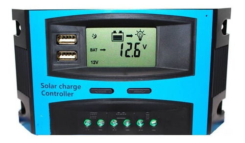 Regulador Solar Pwm 12/24v 40a Pantalla Lcd Universal Power