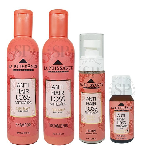  Kit Completo Anti Caída Hair Loss Crecimiento La Puissance