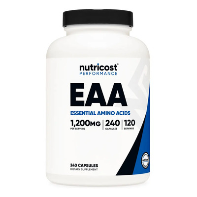 Nutricost Suplemento Eaa En Cápsulas, 1200mg 240 Cáps Sin Sabor | Envío gratis