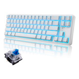 Teclado Inalámbrico Juegos Mecánico 60%, Teclado Azul 4.0 C