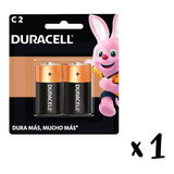 Pila C Duracell C Alcalina 1.5v No Recargable 2 Piezas  