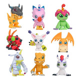 Kit 9 Miniaturas Digimon World Brinquedo Coleção Bonecos