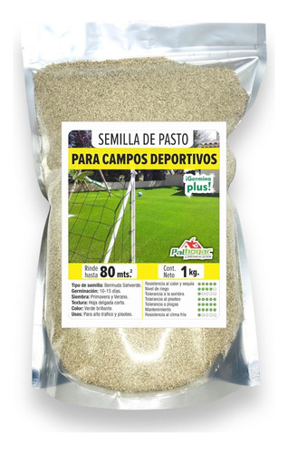 Semilla De Pasto Bermuda P/usos Deportivos 1 Kg Envio Gratis