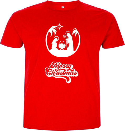 Camisetas Navideñas Pesebre Navidad Adultos Y  Niños M2