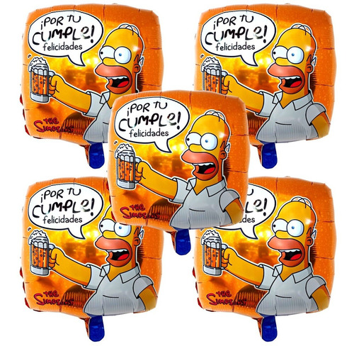 Pack Set Globo Simpson 45cm X 5u