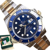 Relógio Rolex Submariner Misto Azul Base Eta 2840 Na Caixa