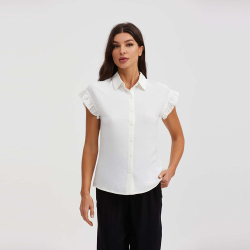 Blusa Mujer Manga Vuelos Crudo Fashion's Park 361